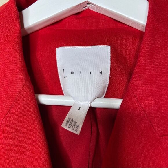 Leith Red Linen Blend Boyfriend Blazer - Picture 6 of 7